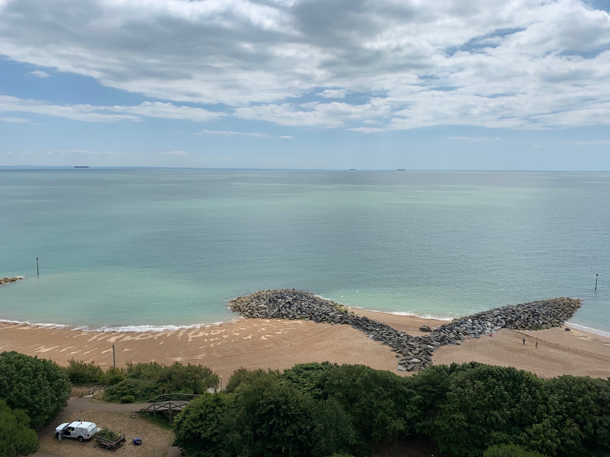 View from the conference venue, overlooking the English channel with the Frensh coastline on the horizon.